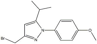 3-BROMOMETHYL-5-ISOPROPYL-N-(4-METHOXY PHENYL) PYRAZOLE,,结构式