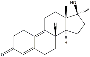 17A-METHYL-17-HYDROXYESTRA-4,9(10)DIEN-3-ONE Structure