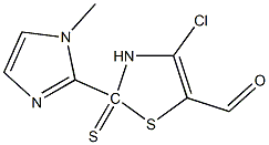 4-CHLORO-2-(1-METHYLIMIDAZOLYL-2-THIO)-5-THIAZOLECARBOXALDEHYDE, 95+% 化学構造式