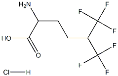 2-Amino-6,6,6-trifluoro-5-trifluoromethylhexanoic acid HCl 化学構造式