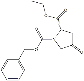 Ethyl (S)-1-Cbz-4-oxo-2-pyrrolidinecarboxylate,,结构式