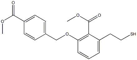 2-(2-MERCAPTO-ETHYL)-6-(4-METHOXYCARBONYL-BENZYLOXY)-BENZOIC ACID METHYL ESTER 结构式