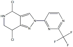 2-(2-TRIFLUOROMETHYL-PYRIMIDIN-4-YL)-4,5,6,7-TETRAHYDRO-2H-PYRAZOLO[4,3-C]PYRIDINE, DICHLORIDE,,结构式