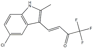 (E)-4-(5-CHLORO-2-METHYL-1H-INDOL-3-YL)-1,1,1-TRIFLUOROBUT-3-EN-2-ONE|