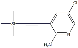 5-CHLORO-3-((TRIMETHYLSILYL)ETHYNYL)PYRIDIN-2-AMINE Structure