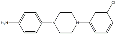 1-(3-CHLOROPHENYL)-4-(4-AMINOPHENYL ) PIPERAZINE 结构式