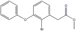 ALPHA-BROMO(3-PHENOXY PHENYL) ACETIC ACID METHYL ESTER 化学構造式
