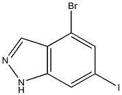 4-BROMO-6-IODOINDAZOLE Structure