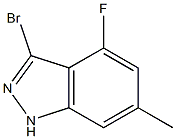 3-BROMO-4-FLUORO-6-METHYLINDAZOLE,,结构式