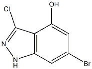 6-BROMO-4-HYDROXY-3-CHLOROINDAZOLE Structure