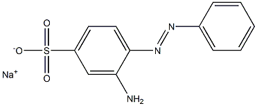 AMINOAZOBENZENE-4-SULFONIC ACID SODIUM SALT 结构式