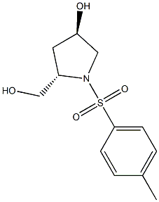 (2S,4R)-2-HYDROXYMETHYL-4-HYDROXY-1-TOSYLPYRROLIDINE 结构式