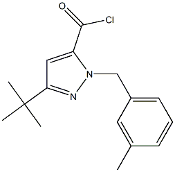 3-(TERT-BUTYL)-1-(3-METHYLBENZYL)PYRAZOLE-5-CARBONYL CHLORIDE,,结构式