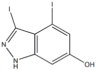 3,4-DIIODO-6-HYDROXYINDAZOLE Struktur