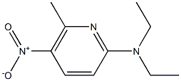 2-(DIETHYLAMINO)-5-NITRO-6-METHYLPYRIDINE 化学構造式