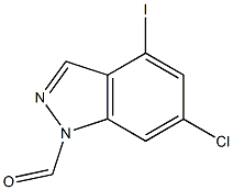 6-CHLORO-4-IODOINDAZOLECARBOXYALDEHYDE 结构式