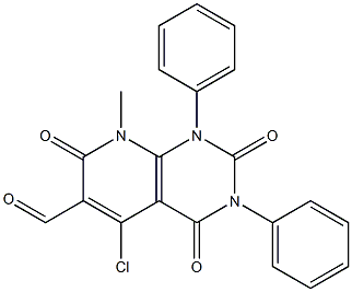 5-chloro-8-methyl-2,4,7-trioxo-1,3-diphenyl-1,2,3,4,7,8-hexahydropyrido[2,3-d]pyrimidine-6-carbaldehyde