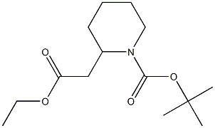 tert-butyl 2-(2-ethoxy-2-oxoethyl)piperidine-1-carboxylate Struktur