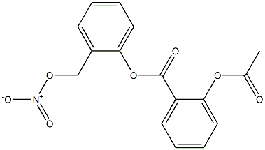 2-ACETOXY BENZOIC ACID-2-NITROOXYMETHYL PHENYL ESTER 化学構造式