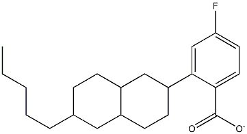 6-PENTYL-DECAHYDRONAPHTHALEN-2-YL4-FLUOROBENZOATE 结构式