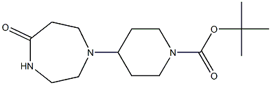 1-BOC-4-[1-(5-氧代-1,4-二氮杂环庚烷基)]哌啶, , 结构式