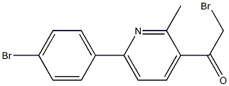 2-bromo-1-(6-(4-bromophenyl)-2-methylpyridin-3-yl)ethanone Structure