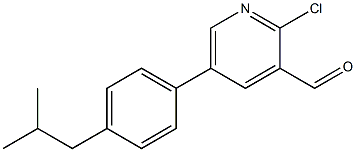 2-chloro-5-(4-isobutylphenyl)pyridine-3-carbaldehyde Structure