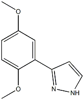 3-(2,5-Dimethoxyphenyl)pyrazole,,结构式