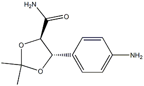 (4R,5S)-5-(4-aminophenyl)-2,2-dimethyl-1,3-dioxolane-4-carboxamide,,结构式