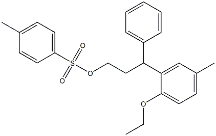 TOLUENE-4-SULFONIC ACID 3-(2-ETHOXY-5-METHYLPHENYL)-3-PHENYL-PROPYLESTER,,结构式