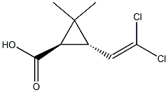 (1R-TRANS) 3-(2,2-DICHLOROETHENYL)-2,2-DIMETHYLCYCLO PROPANECARBOXLIC ACID 结构式