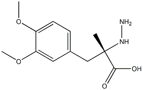 (S)-A-HYDRAZINO-3,4-DIMETHOXY-A-METHYL BENZENEPROPANOIC ACID 结构式