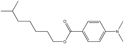 ISOOCTYL 4-DIMETHYLAMINO BENZOATE 化学構造式