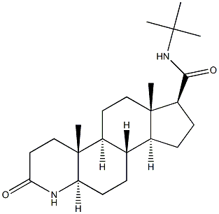 N-(1,1-DIMETHYLETHYL)-3-OXO-4-AZA-5A-ANDROSTANE-17BETA-CARBOXAMIDE 结构式