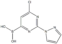 2-(1H-PYRAZOL-1-YL)-6-CHLOROPYRIMIDINE-4-BORONIC ACID Structure