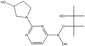 2-(3-HYDROXYPYRROLIDIN-1-YL)PYRIMIDINE-4-BORONIC ACID PINACOL ESTER|