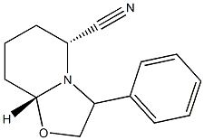 (5R,8AR)-3-PHENYLHEXAHYDRO-5H-[1,3]OXAZOLO[3,2-A]PYRIDINE-5-CARBONITRILE,,结构式