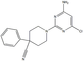 1-(4-AMINO-6-CHLOROPYRIMIDIN-2-YL)-4-PHENYLPIPERIDINE-4-CARBONITRILE Structure