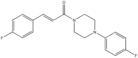 1-(4-FLUOROPHENYL)-4-[(2E)-3-(4-FLUOROPHENYL)PROP-2-ENOYL]PIPERAZINE Struktur