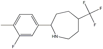 2-(3-FLUORO-4-METHYLPHENYL)-5-(TRIFLUOROMETHYL)AZEPANE 化学構造式