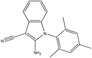 2-AMINO-1-MESITYL-1H-INDOLE-3-CARBONITRILE 结构式