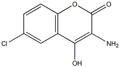 3-AMINO-6-CHLORO-4-HYDROXY-2H-CHROMEN-2-ONE,,结构式