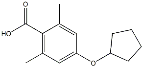 4-(CYCLOPENTYLOXY)-2,6-DIMETHYLBENZOIC ACID,,结构式