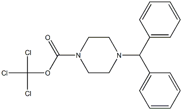 4-BENZHYDRYL-PIPERAZINE-1-CARBOXYLIC ACID TRICHLOROMETHYL ESTER,,结构式