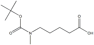 5-[(TERT-BUTOXYCARBONYL)(METHYL)AMINO]PENTANOIC ACID,,结构式