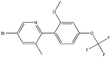 5-BROMO-2-[2-METHOXY-4-(TRIFLUOROMETHOXY)PHENYL]-3-METHYLPYRIDINE,,结构式