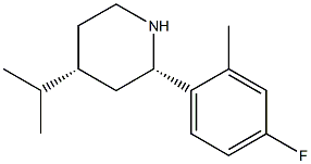 CIS-2-(4-FLUORO-2-METHYLPHENYL)-4-ISOPROPYLPIPERIDINE,,结构式