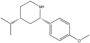 CIS-4-ISOPROPYL-2-(4-METHOXYPHENYL)PIPERIDINE,,结构式
