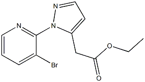 ETHYL [1-(3-BROMOPYRIDIN-2-YL)-1H-PYRAZOL-5-YL]ACETATE,,结构式