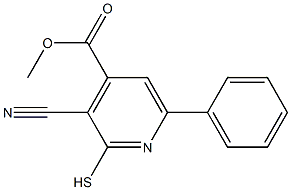 METHYL 3-CYANO-2-MERCAPTO-6-PHENYLISONICOTINATE,,结构式
